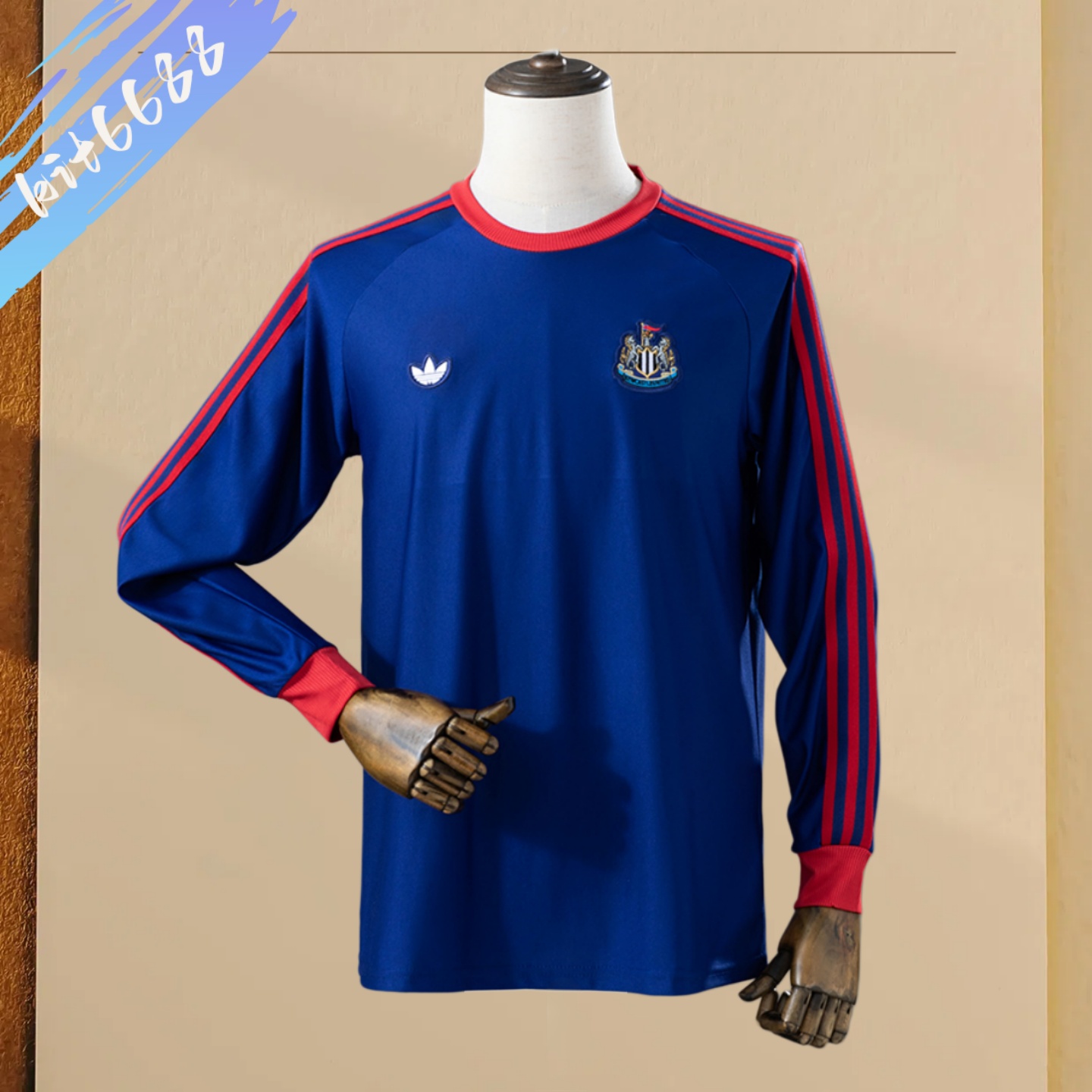 2025/2026 Newcastle United Terrace IconsT-Shirt Blue Long-sleeved Football Shirt (Fans version）