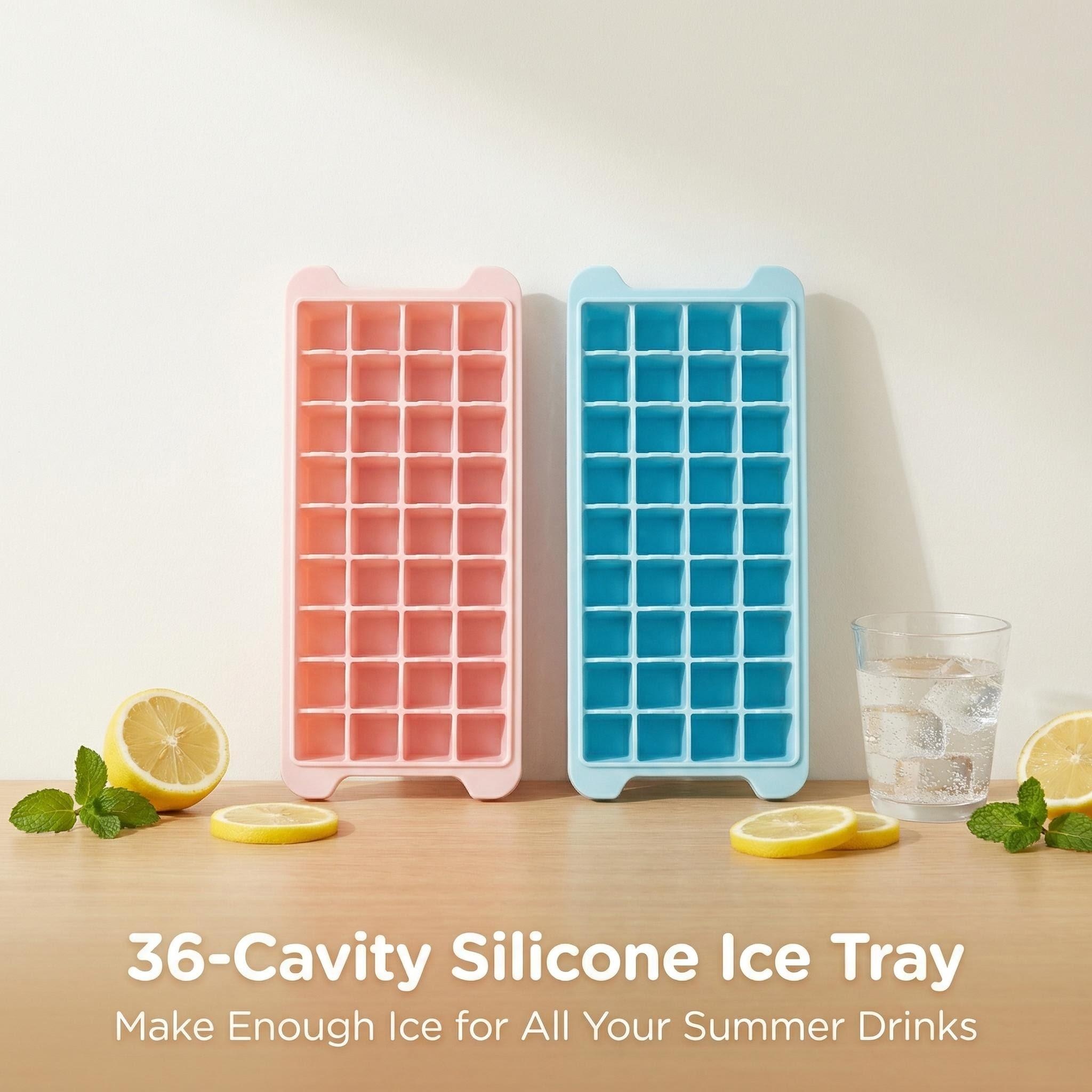 Food Grade Silicone Ice Cube Tray with Lid, LFGB Certified, Easy Release Ice Mold for Whiskey, Cocktails & Home Brewing