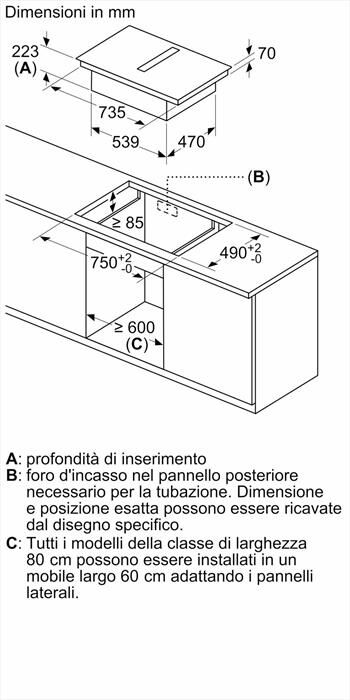 BOSCH - Piano in vetro ceramica ad induzione PVS831B16E-Nero