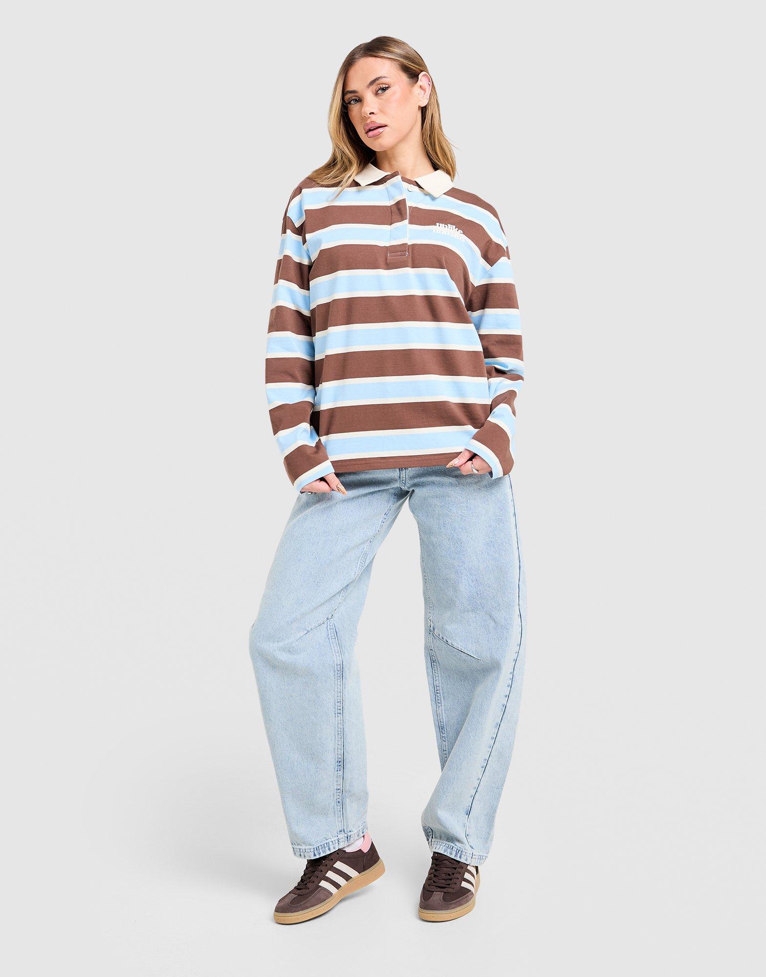 Unlike Humans Stripe Rugby Shirt Damen