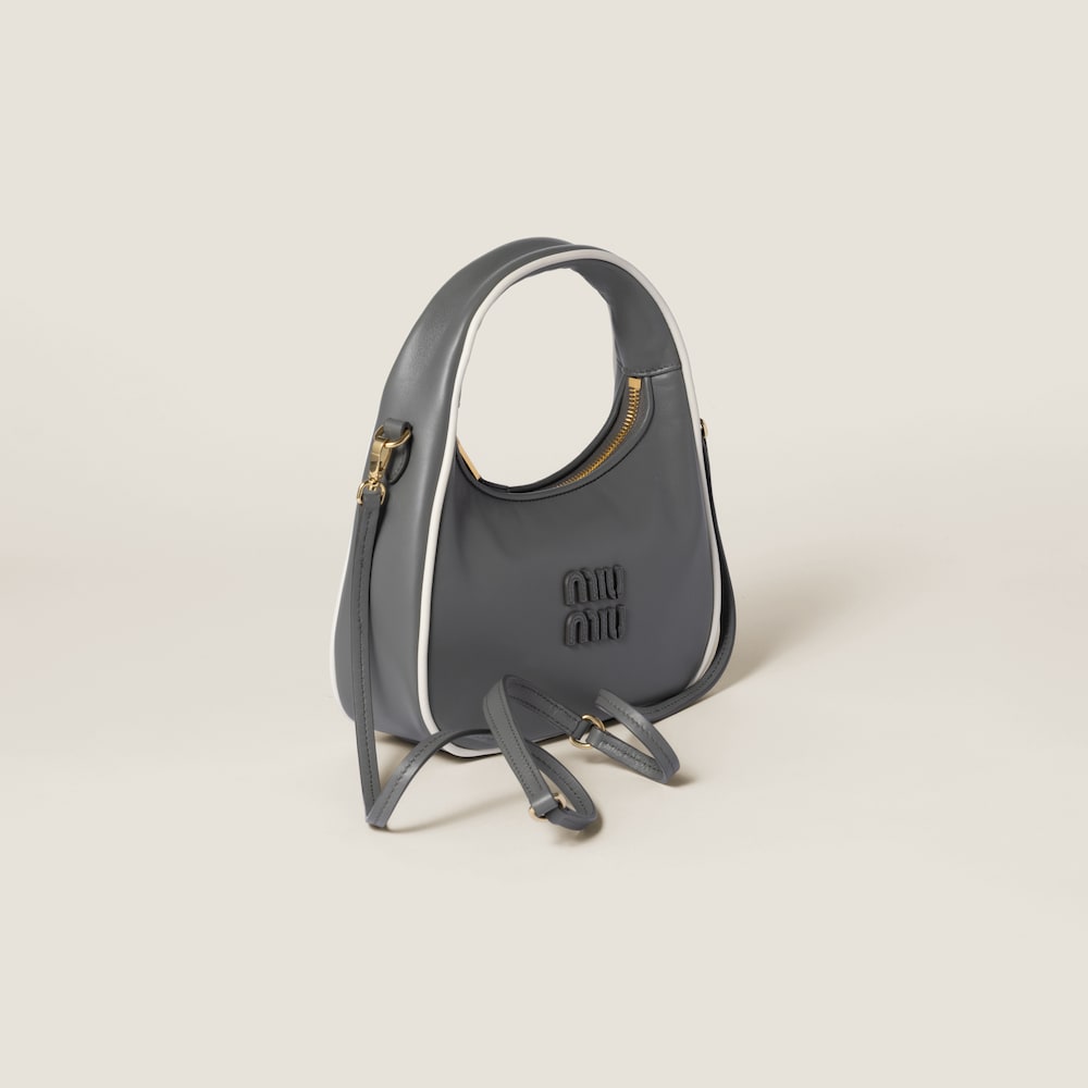 Wander leather bag Marble Gray / White