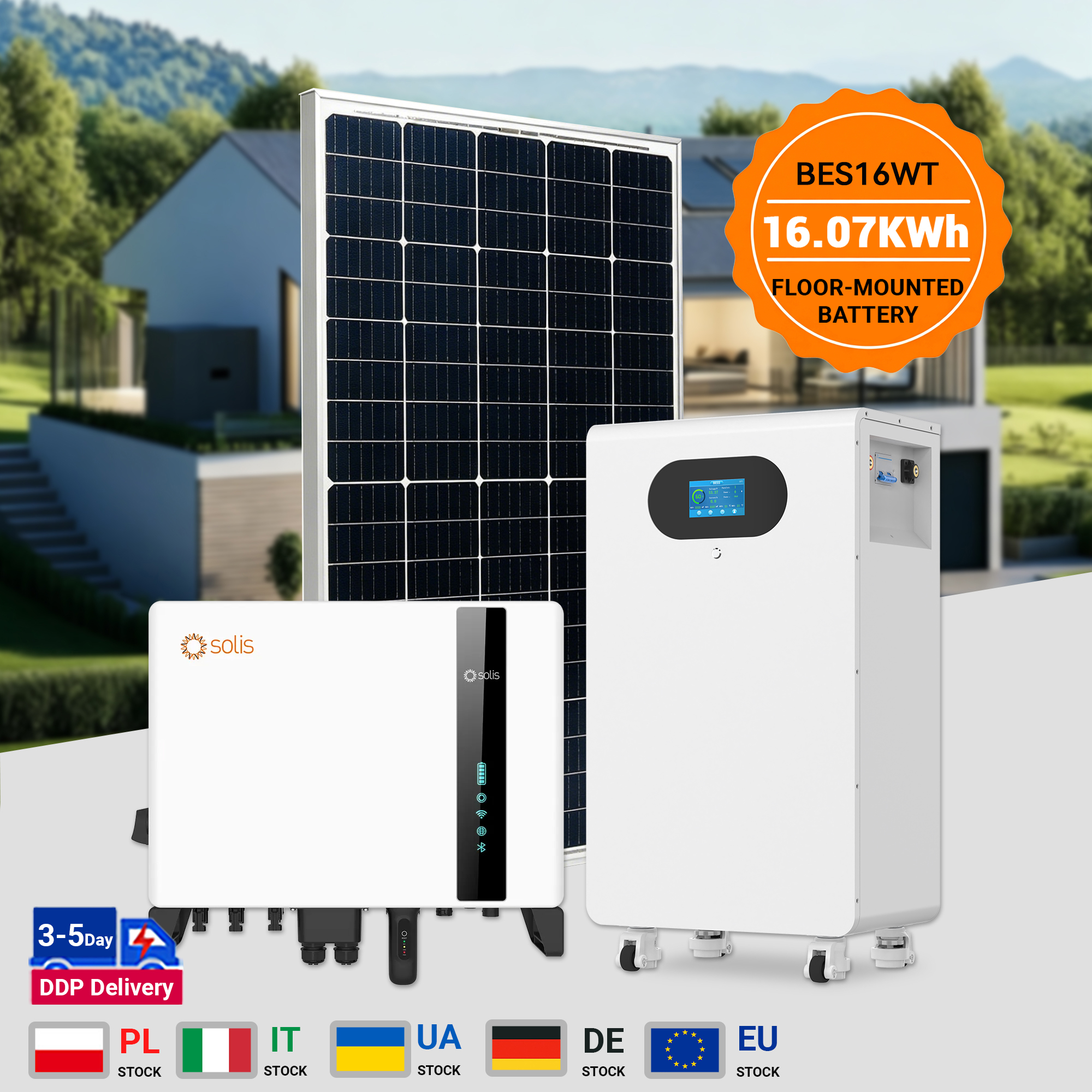 51.2V 314Ah 1P16S 16.07KWH Floor standing Battery