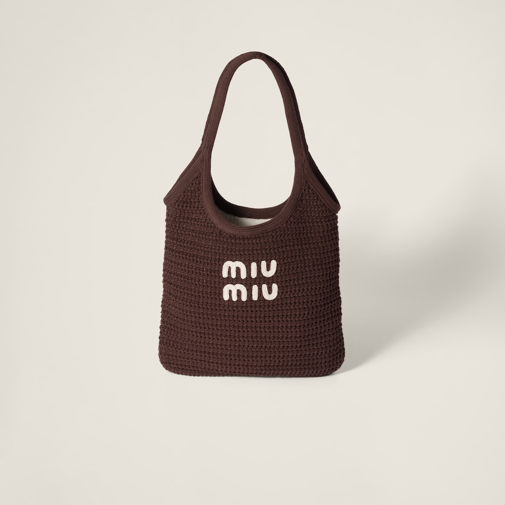 IVY raffia-effect woven tote bag Cocoa/Chalk White