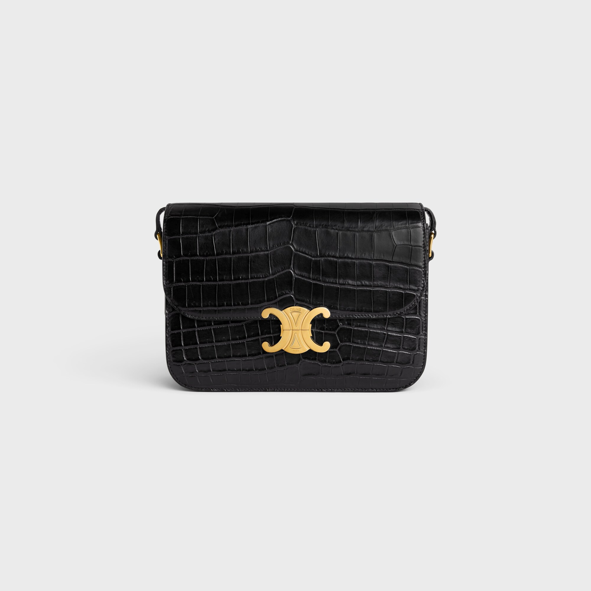 CLASSIQUE TRIOMPHE BAG IN Niloticus Crocodile BLACK
