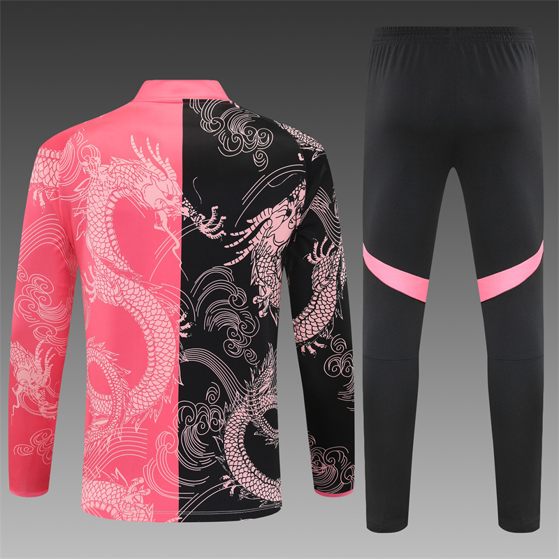 25/26 Real Madrid Black Pink Half Zip Training Kit (Adult Kids Kit)