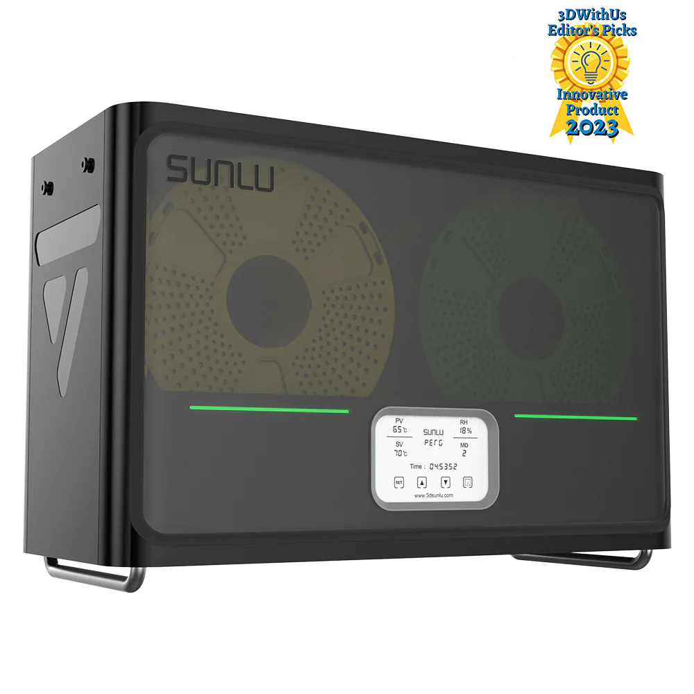 SUNLU FilaDryer S4, Temperature Balance and High Efficiency, the First Dryer for 4 Spools Capacity