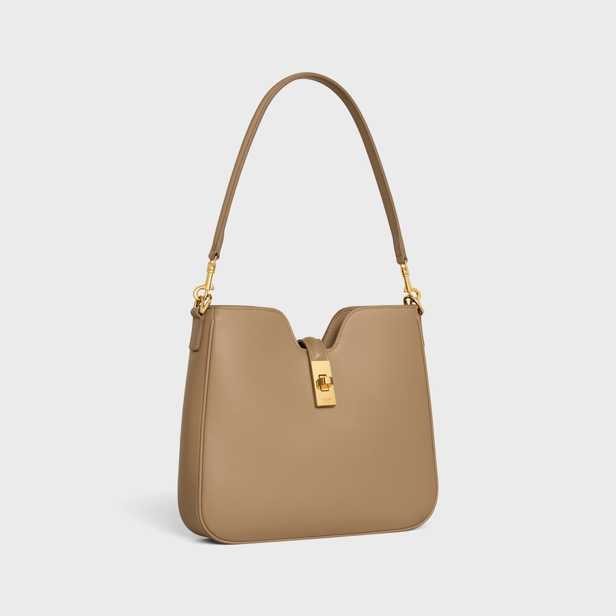 SMALL CAMILLE 16 SOFT BAG IN SMOOTH CALFSKIN Smoked Brown