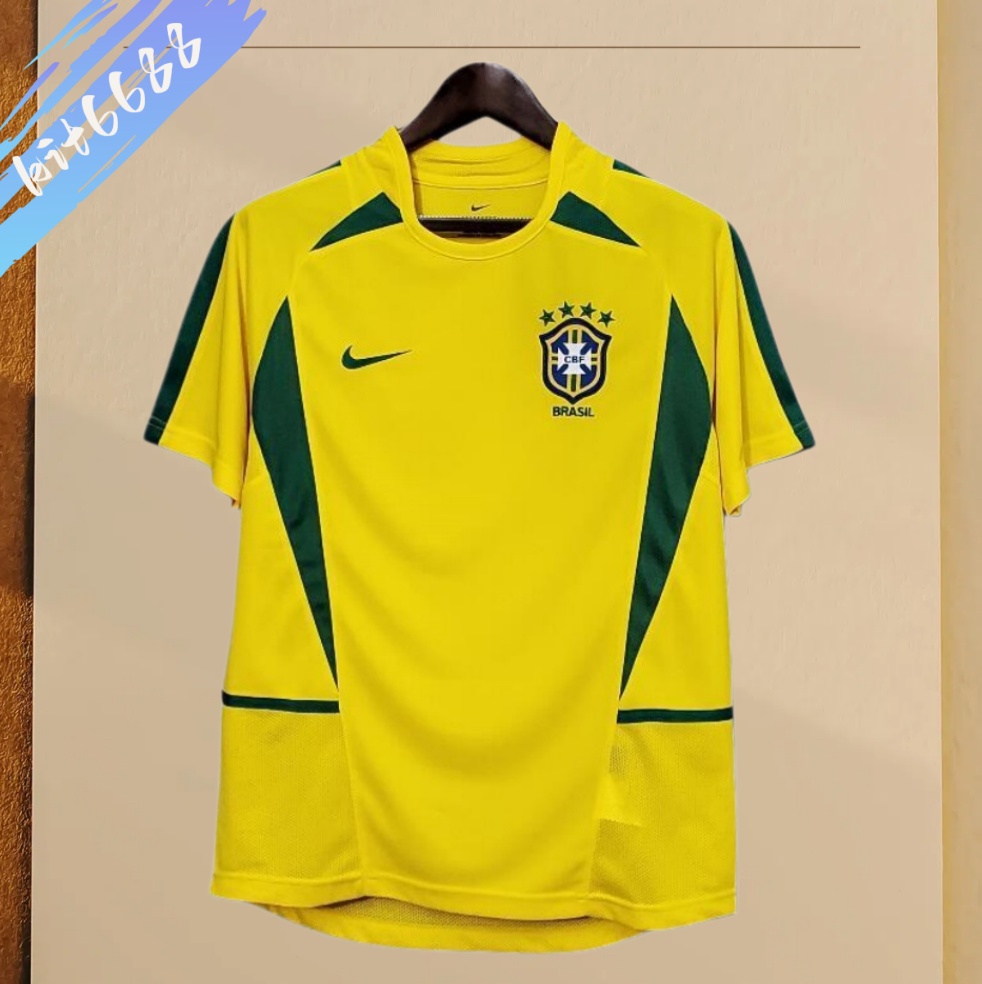 2002 Brazil Home Retro Football Shirt