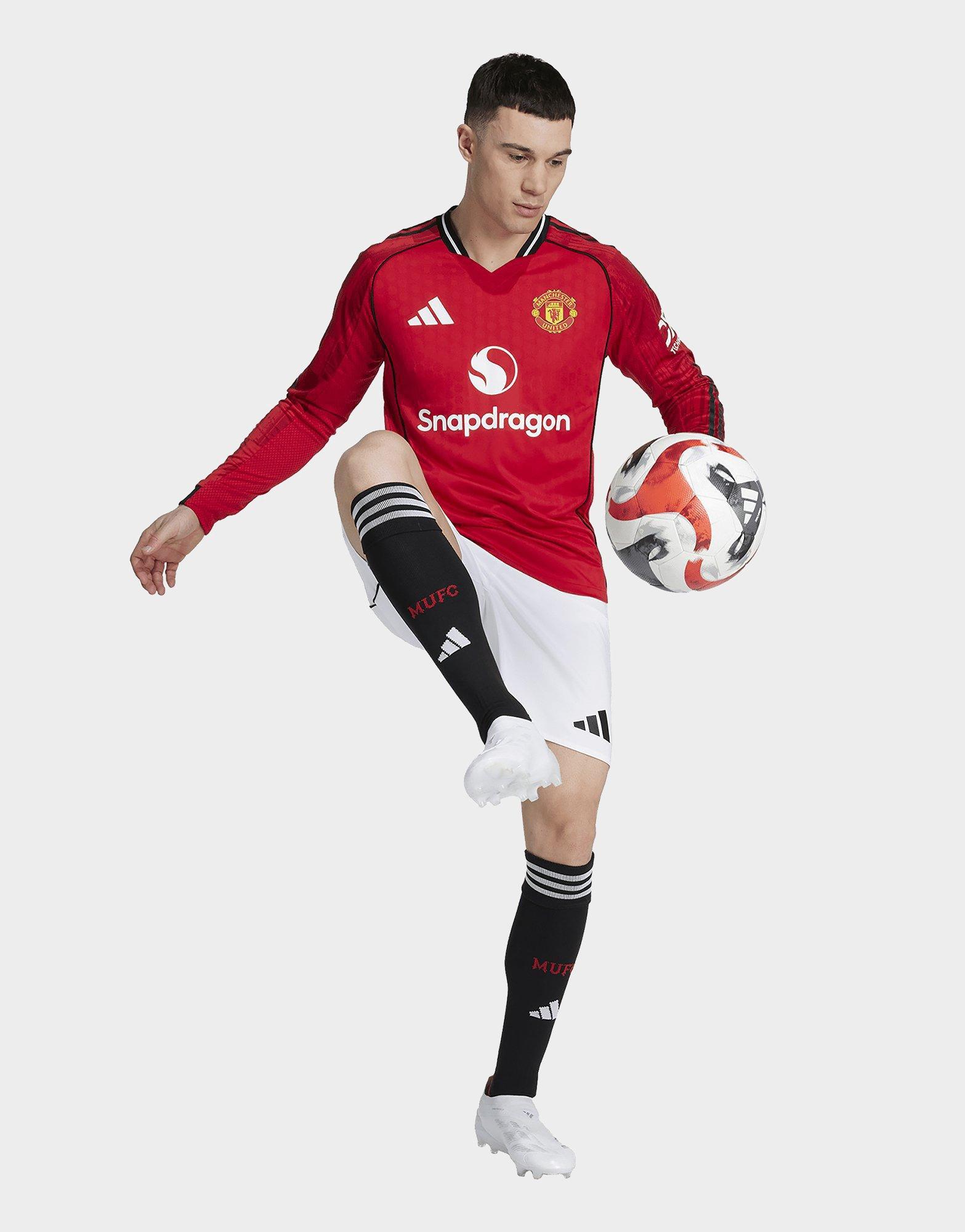 adidas Manchester United 25/26 Langärmeliges Authentic Heimtrikot