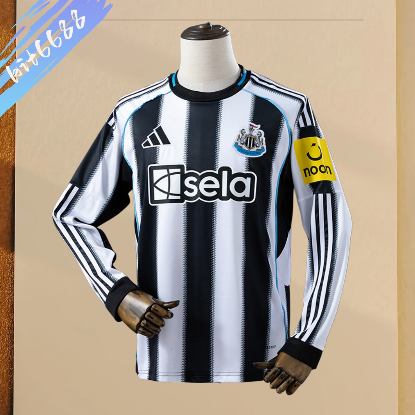 2025/2026 Newcastle United Home Long-sleeved Football Shirt (Fans version）