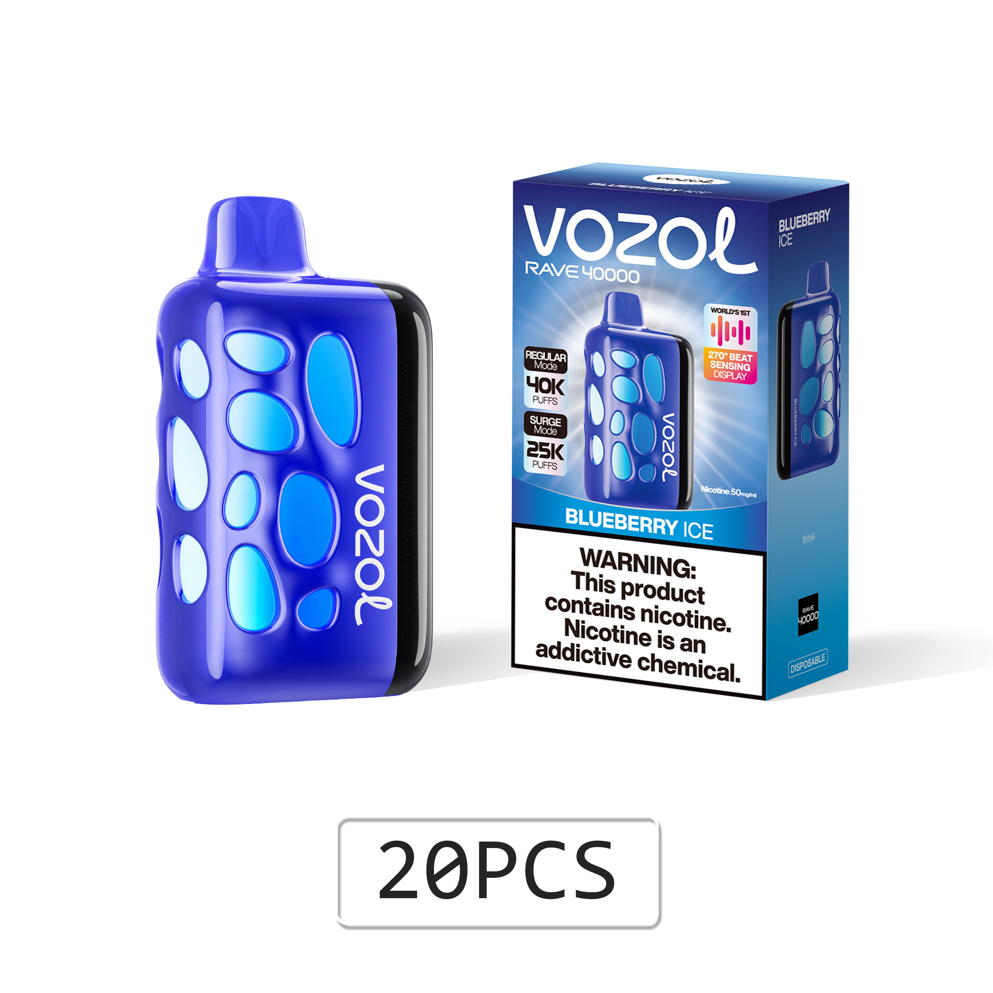 VOZOL Rave 40000 puffs disposable vape – (10 pieces)