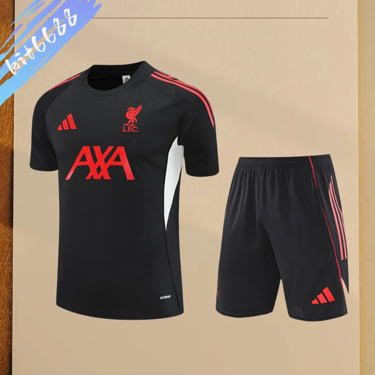 2025/2026 Liverpool Black Adult Short Sleeve Training Wear (Adult Kit)