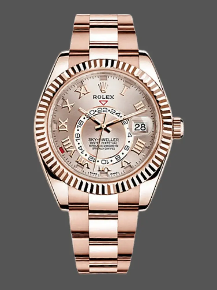 Rolex Sky-Dweller 326935 Sundust Roman Numeral Dial 42mm Mens Replica Watch