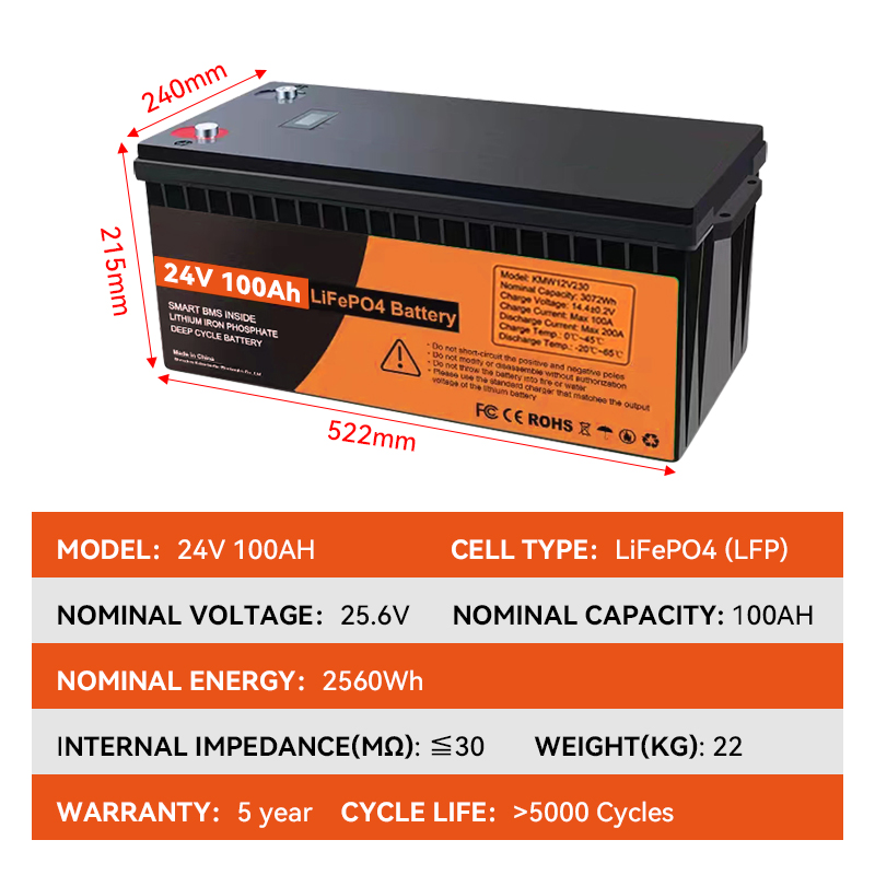 Lithium Ion Batteries Pack 24v 100ah