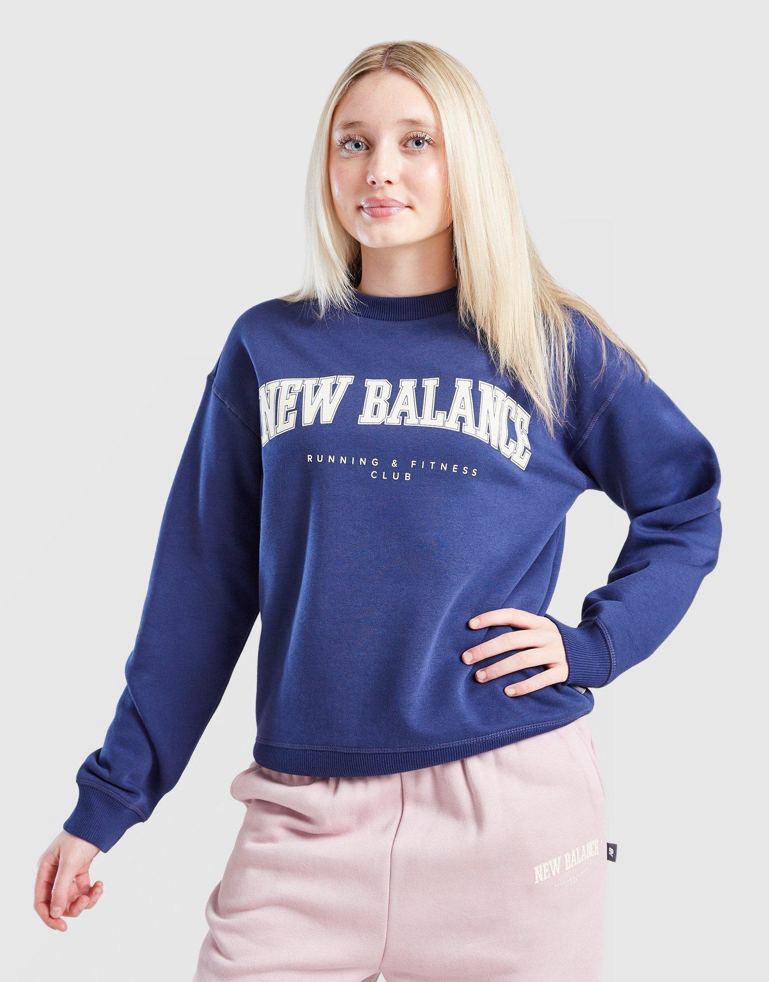 New Balance Girls' Varsity Crew Sweatshirt Kinder