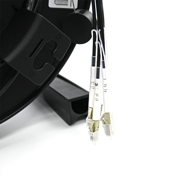 4 Core Armored Single Mode Fiber Optic Cable Reel - Plug with Protective Caps - Tourystage