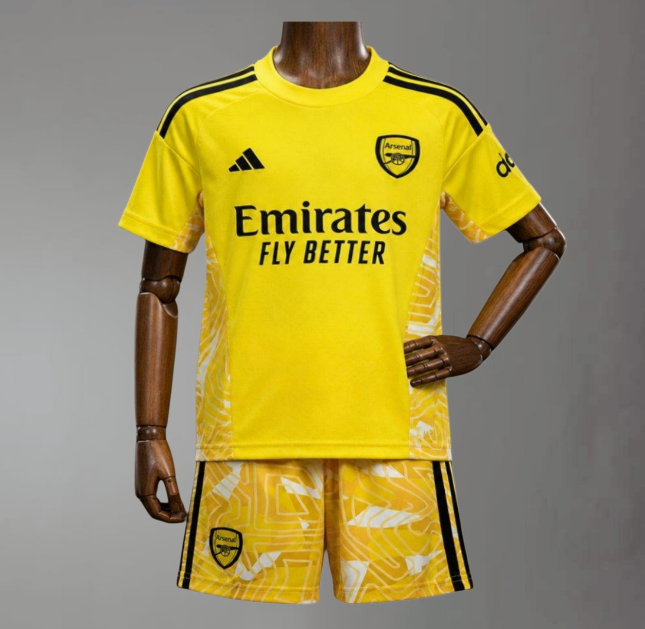 2026/2027 Arsenal Goalkeeper Yellow/White Football Shirt (Adult Kids Kit socks)