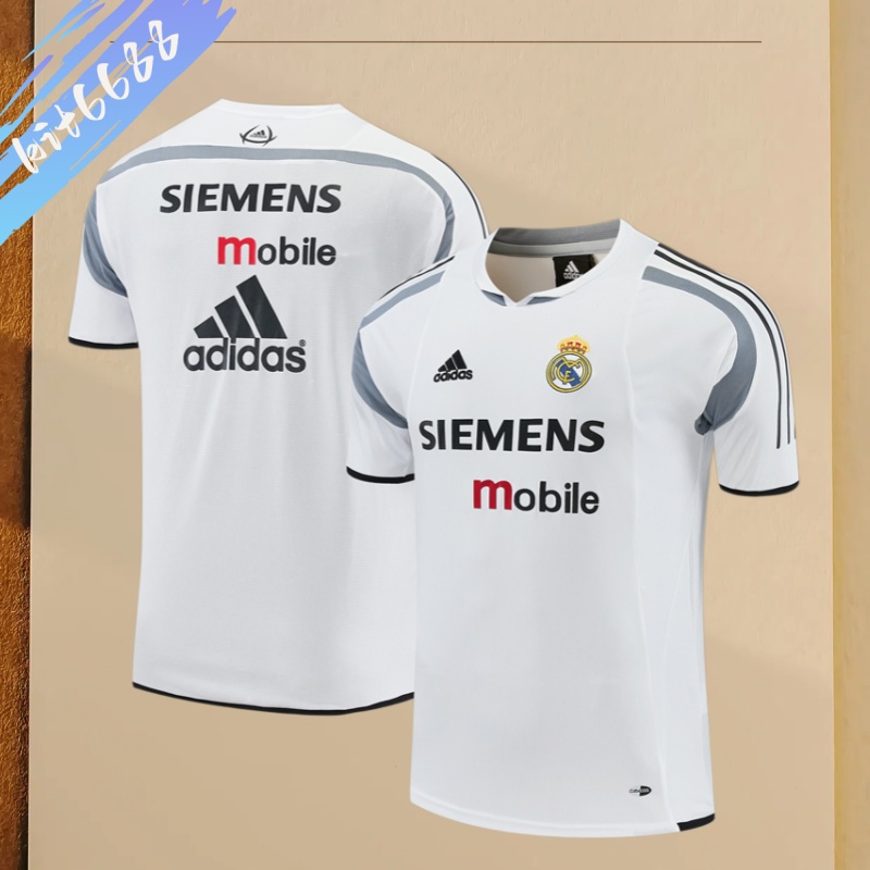 04/05 Real Madrid Retro Training Uniform short sleeves- Sleeve Football Shirt