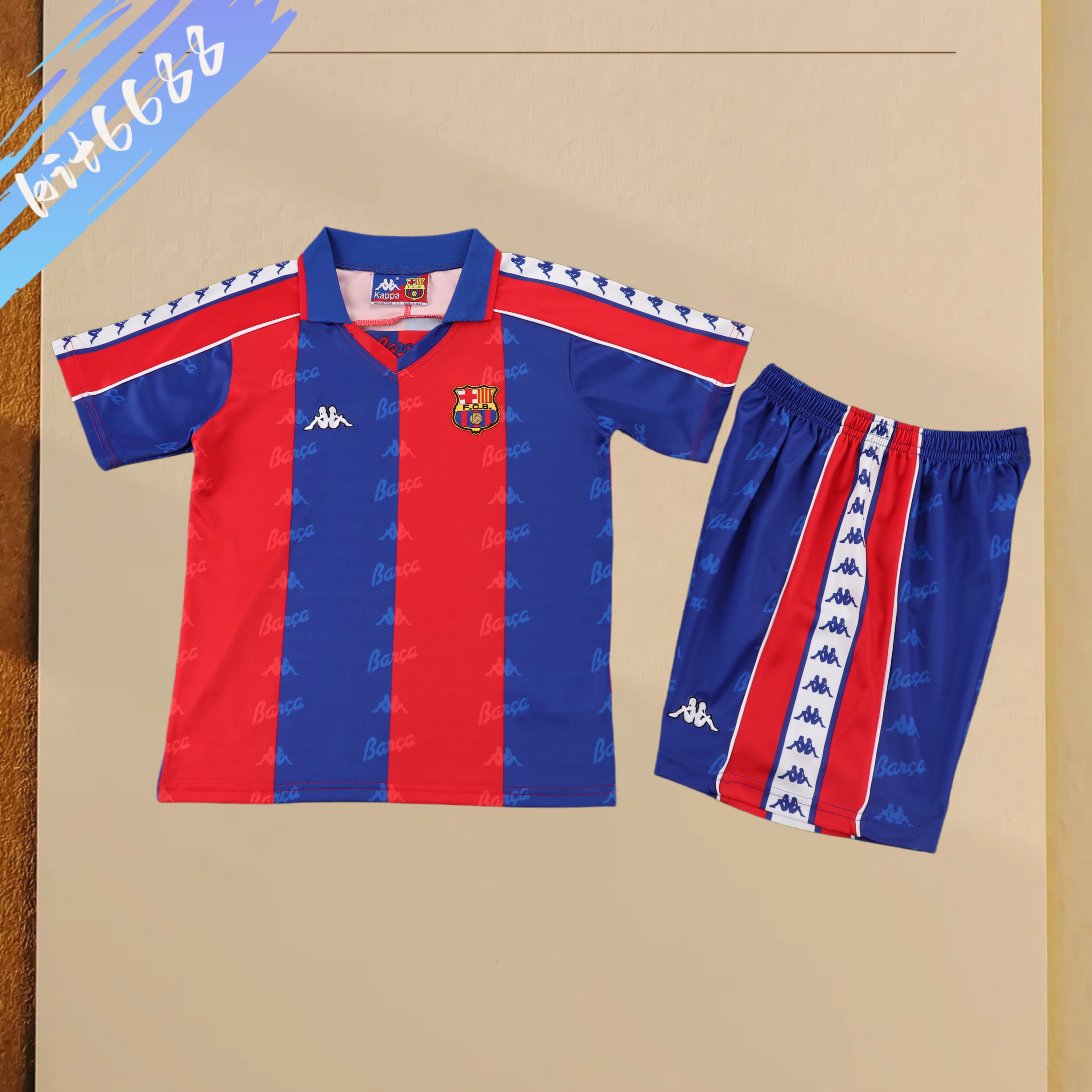 1992/1995 Barcelona home Retro Football Shirt (Kids Kit)