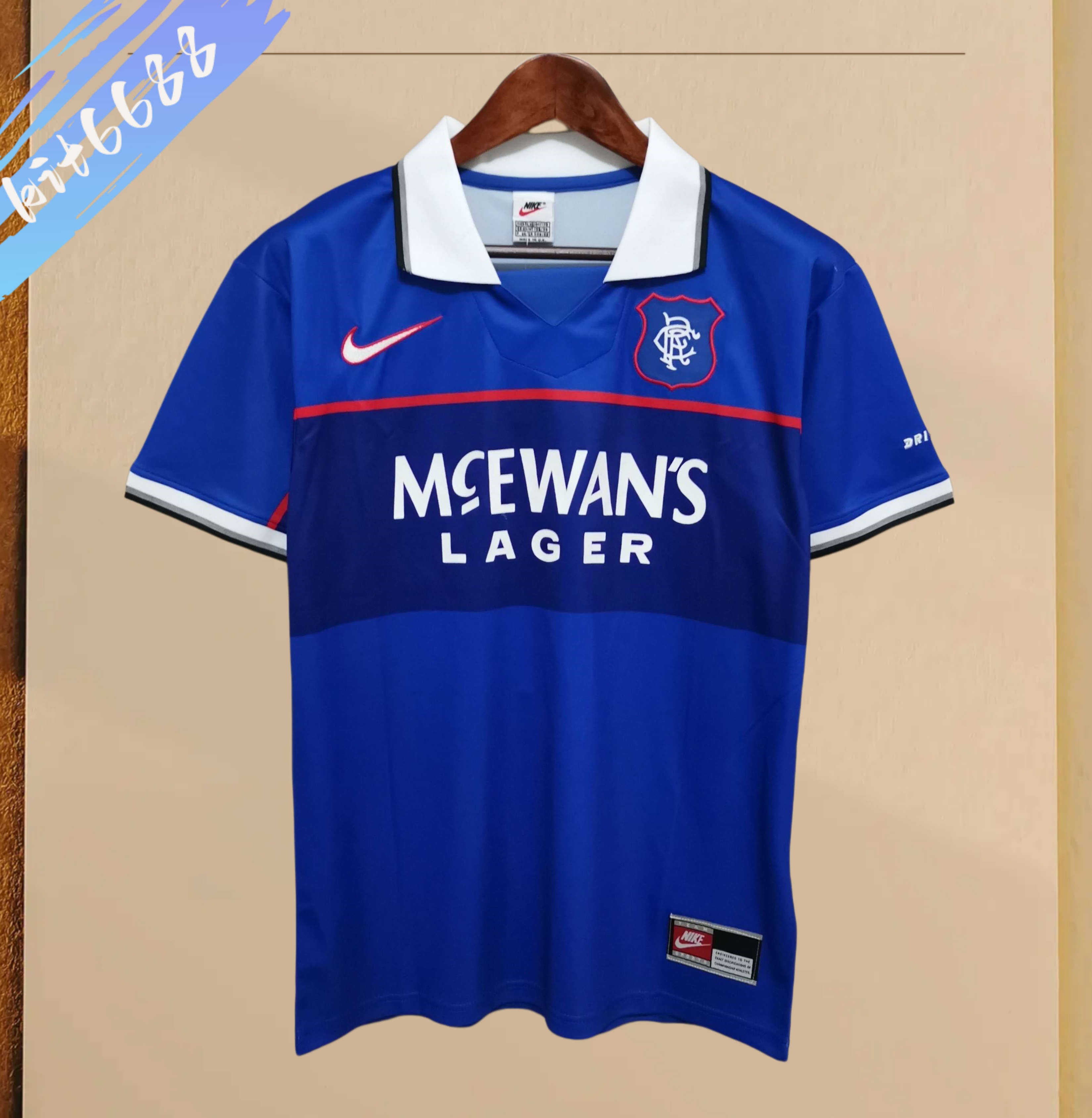 1997/1999 Glasgow Rangers home Retro Football Shirt