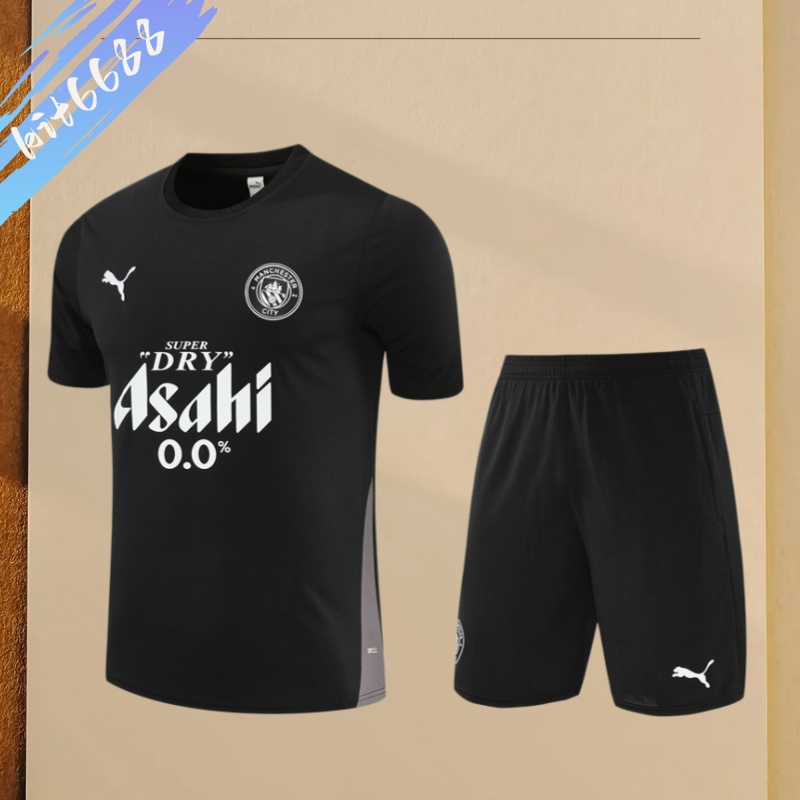 25/26 Manchester City Short sleevedtraining clothes (Adult Kids Kit)