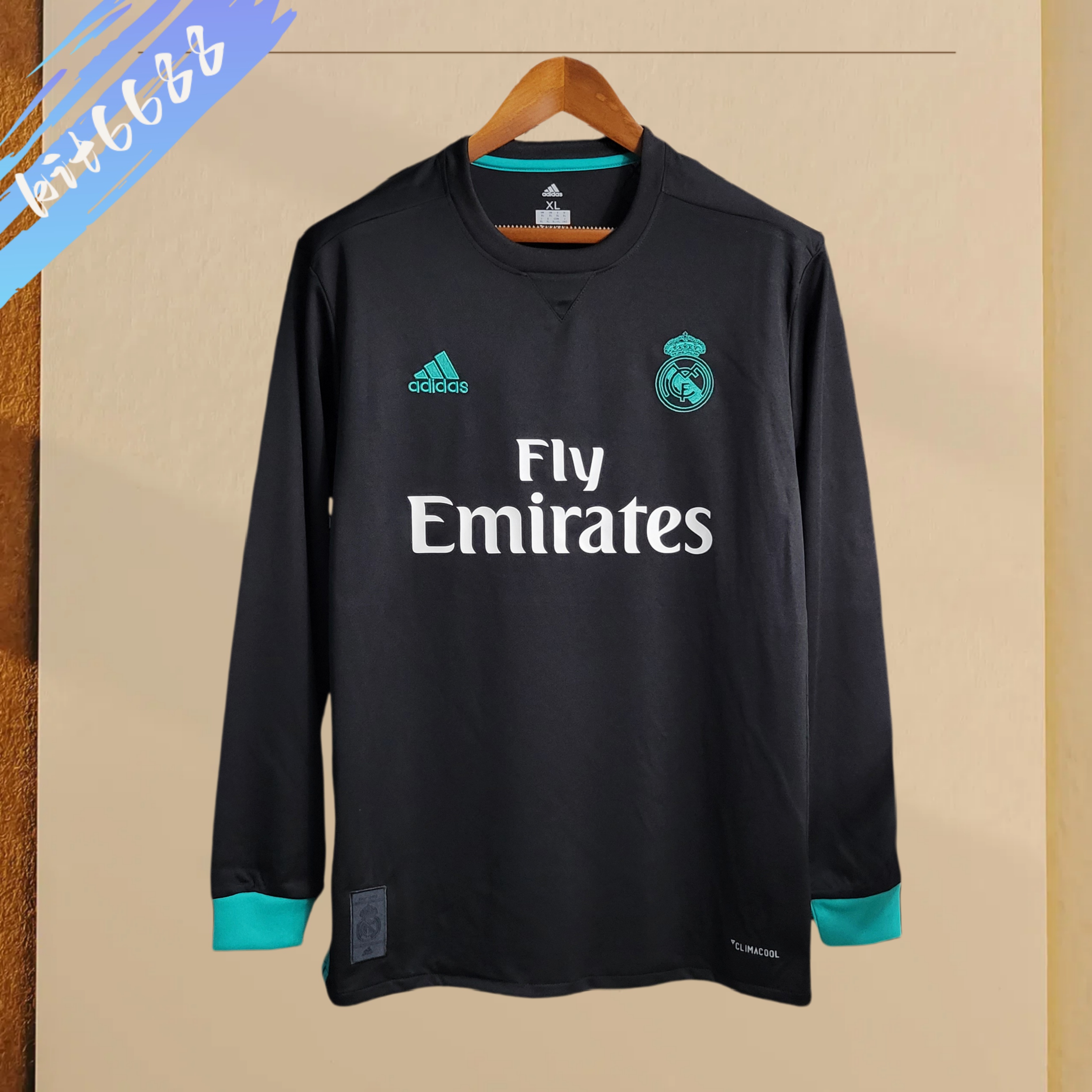 2017/2018 Real Madrid Away Long Sleeve Retro Football Shirt