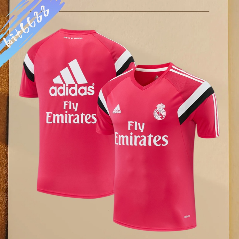 14/15 Real Madrid Retro Training Uniform short sleeves- Sleeve Football Shirt