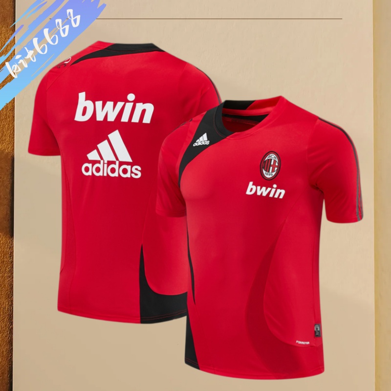 07/08 AC Milan retro training suit short sleeved football shirt