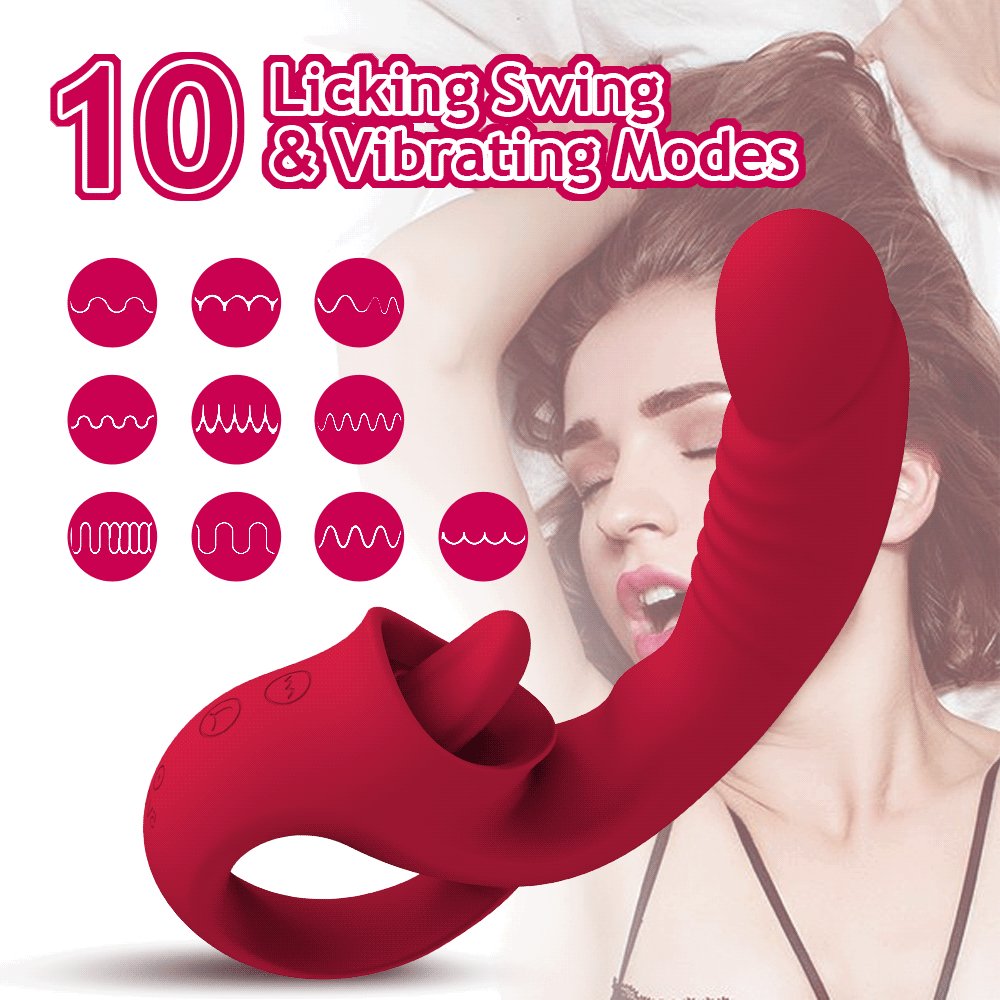 Mlovexy - Ava 2-in-1 Tongue-licking Vibrator