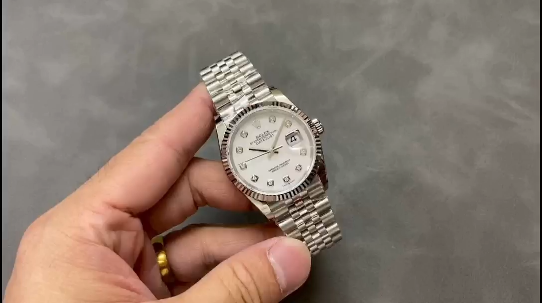 Rolex Datejust 126234 White Mother of Pearl Diamonds Dial 36MM Unisex Replica Watch