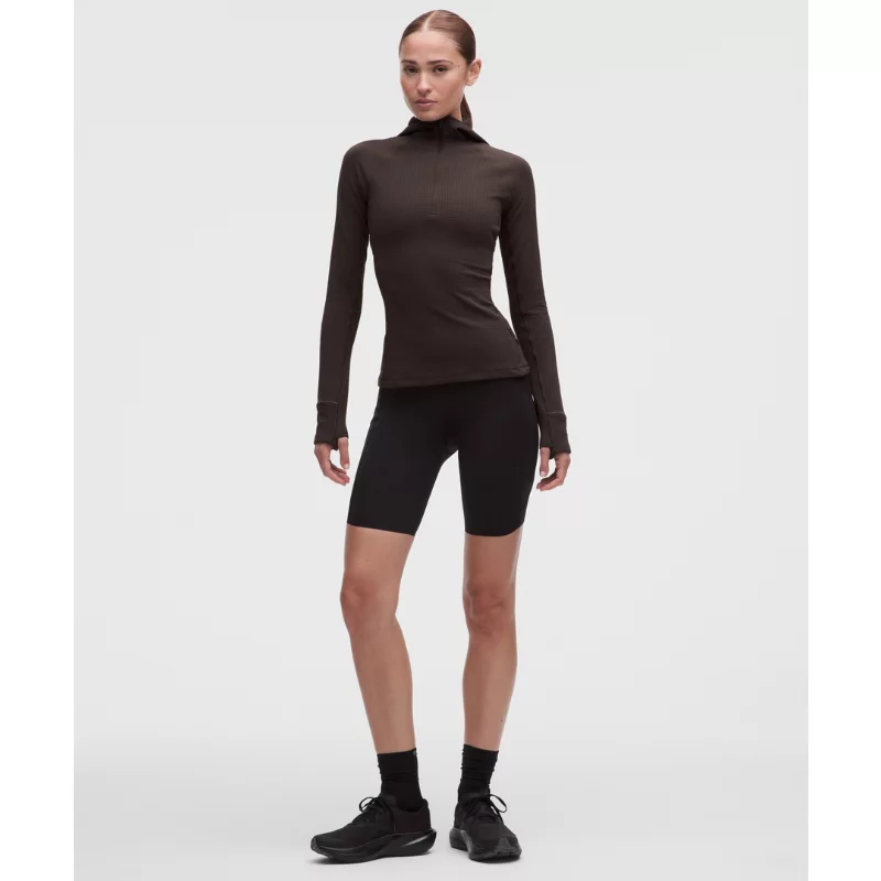 It's Rulu Hooded Half Zip Waffle