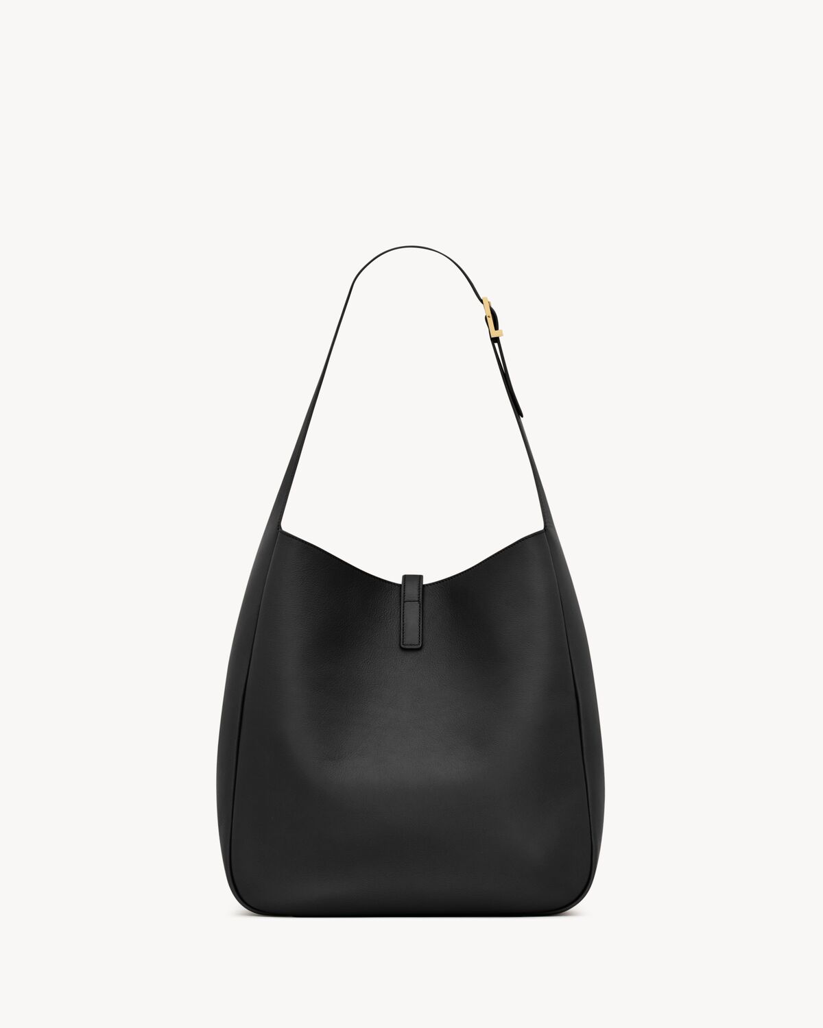 le 5 à 7 supple large in grained leather BLACK