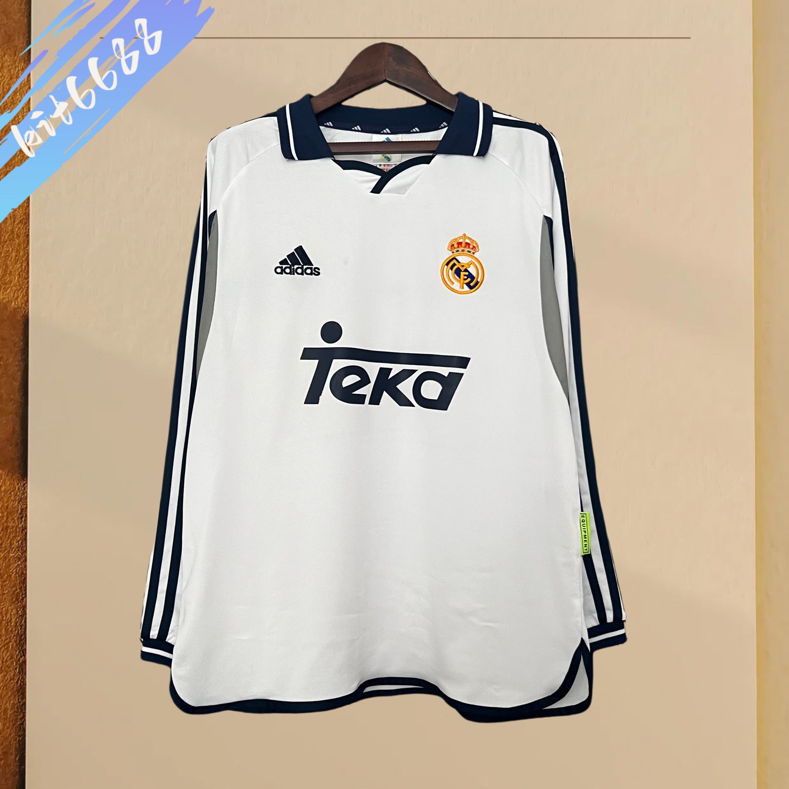 2000/2001 Real Madrid home Long Sleeve Retro Football Shirt