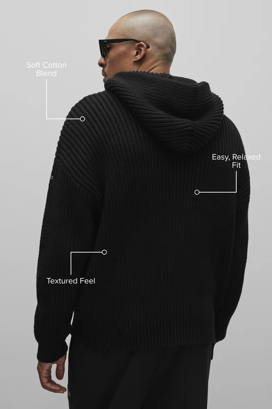 Chunky Knit Rewind Hoodie