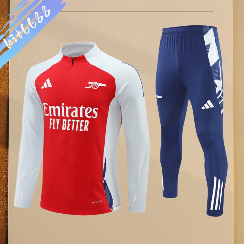 2025/2026 Arsenal Kids Half Zip Training Clothes (Adult Kids Kit)