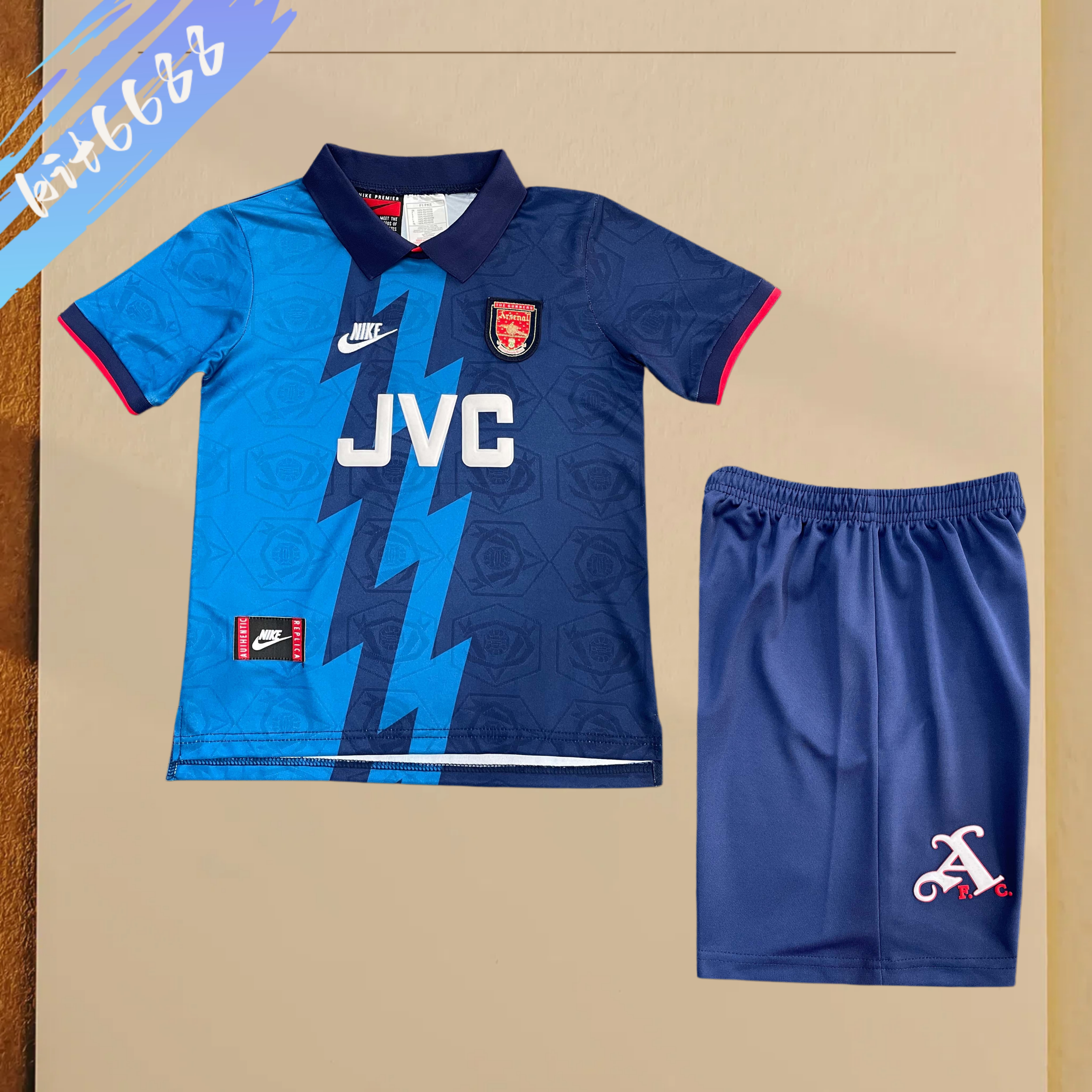 95/96 Arsenal Away Retro Football Shirt (Kids Kit)
