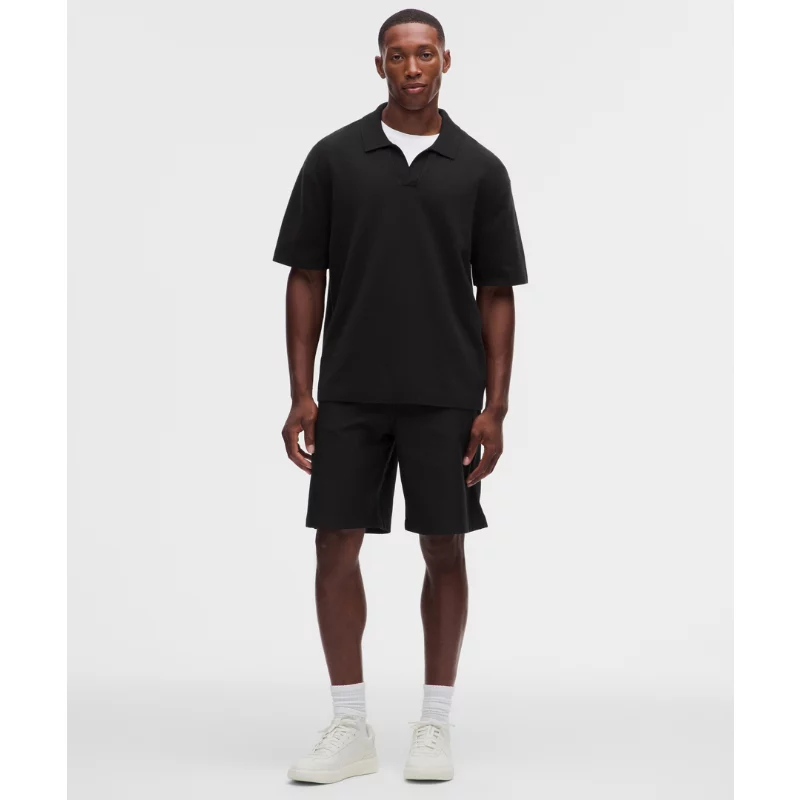 Cotton-Blend Knit Short-Sleeve Polo Shirt