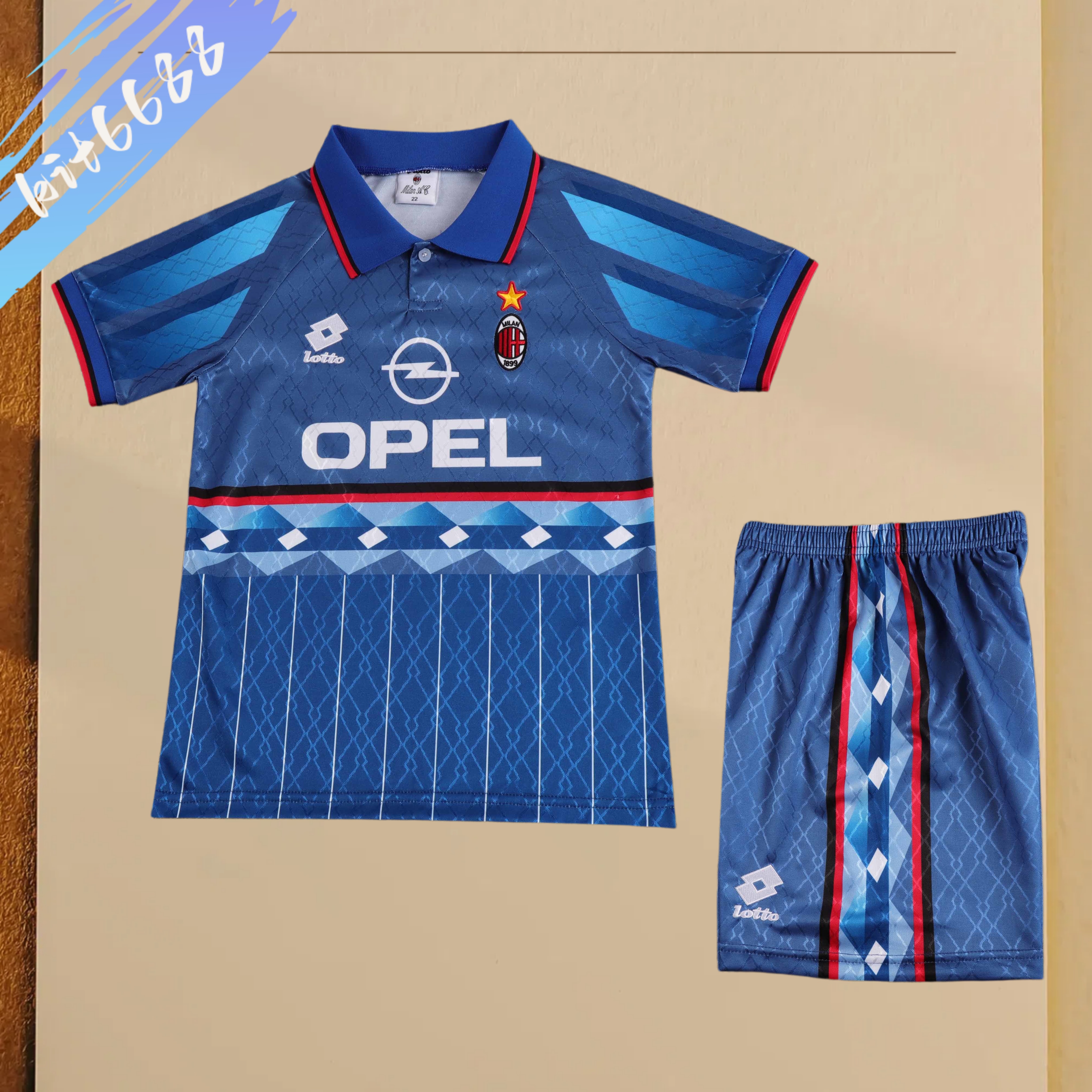 1995/1996 AC Milan Away Retro Football Jersey (Kids Kit)