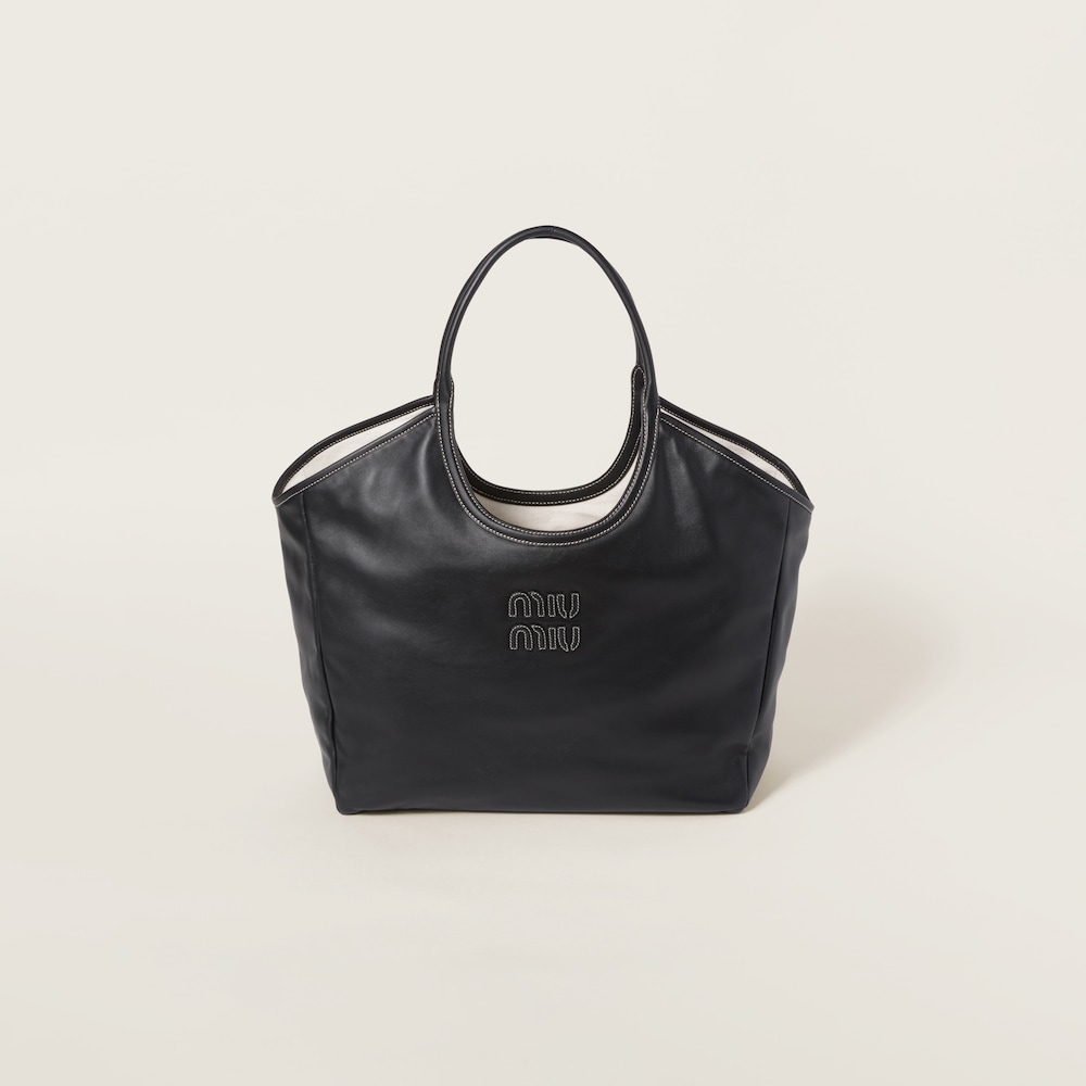 Ivy leather bag Black