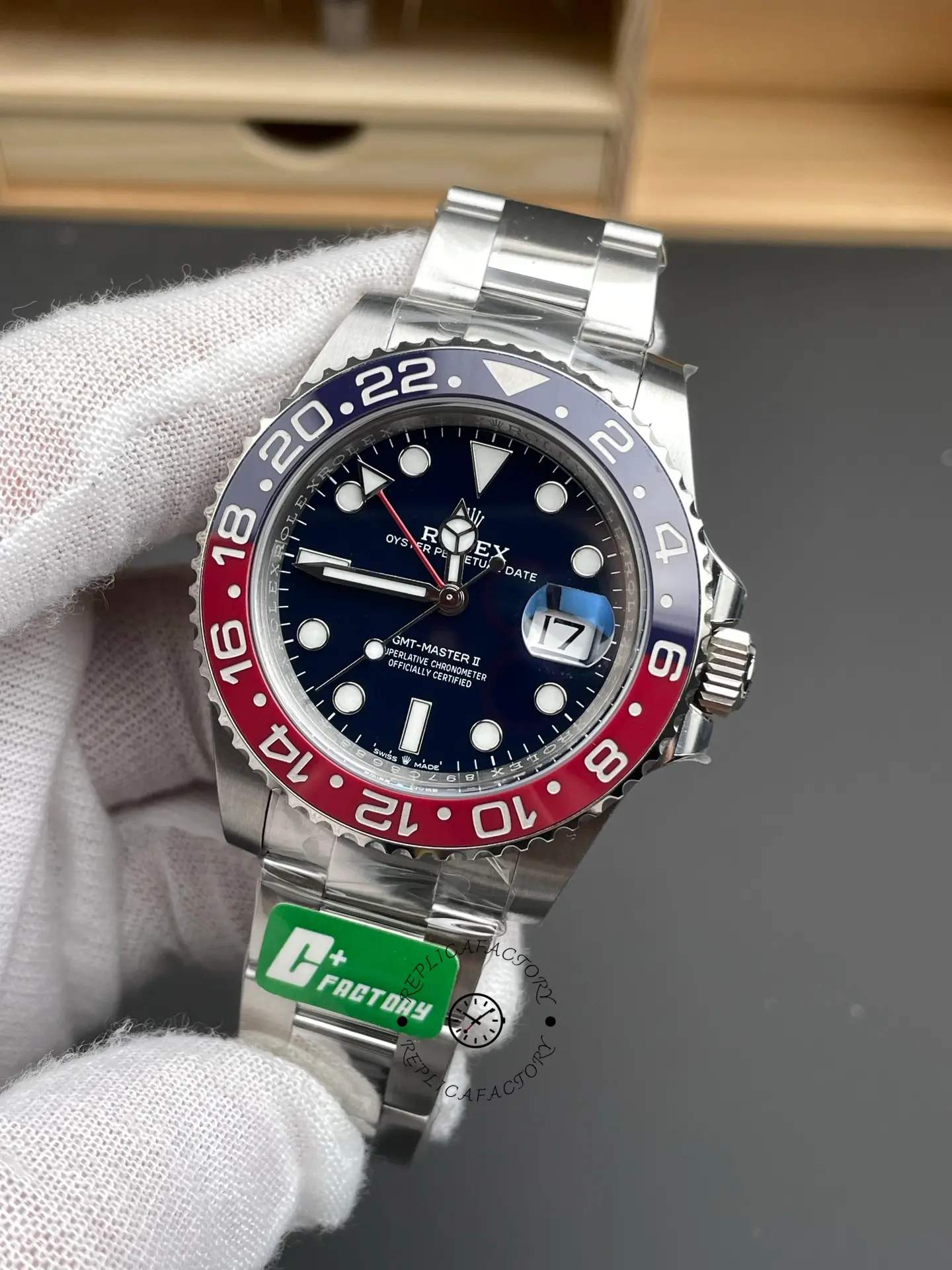 Rolex GMT-Master II 126719BLRO White Gold Blue Dial 40mm Mens Replica Watch