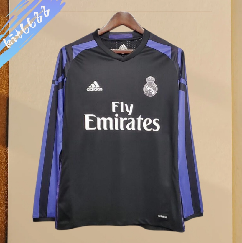 2015/2016 Real Madrid Third Away Long Sleeve Retro Football Shirt