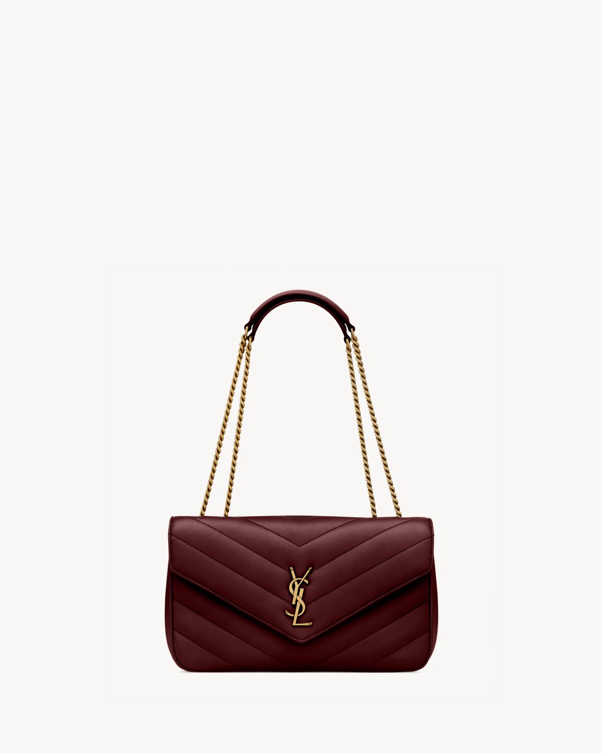 loulou medium in matelassé lambskin ROUGE CABERNET
