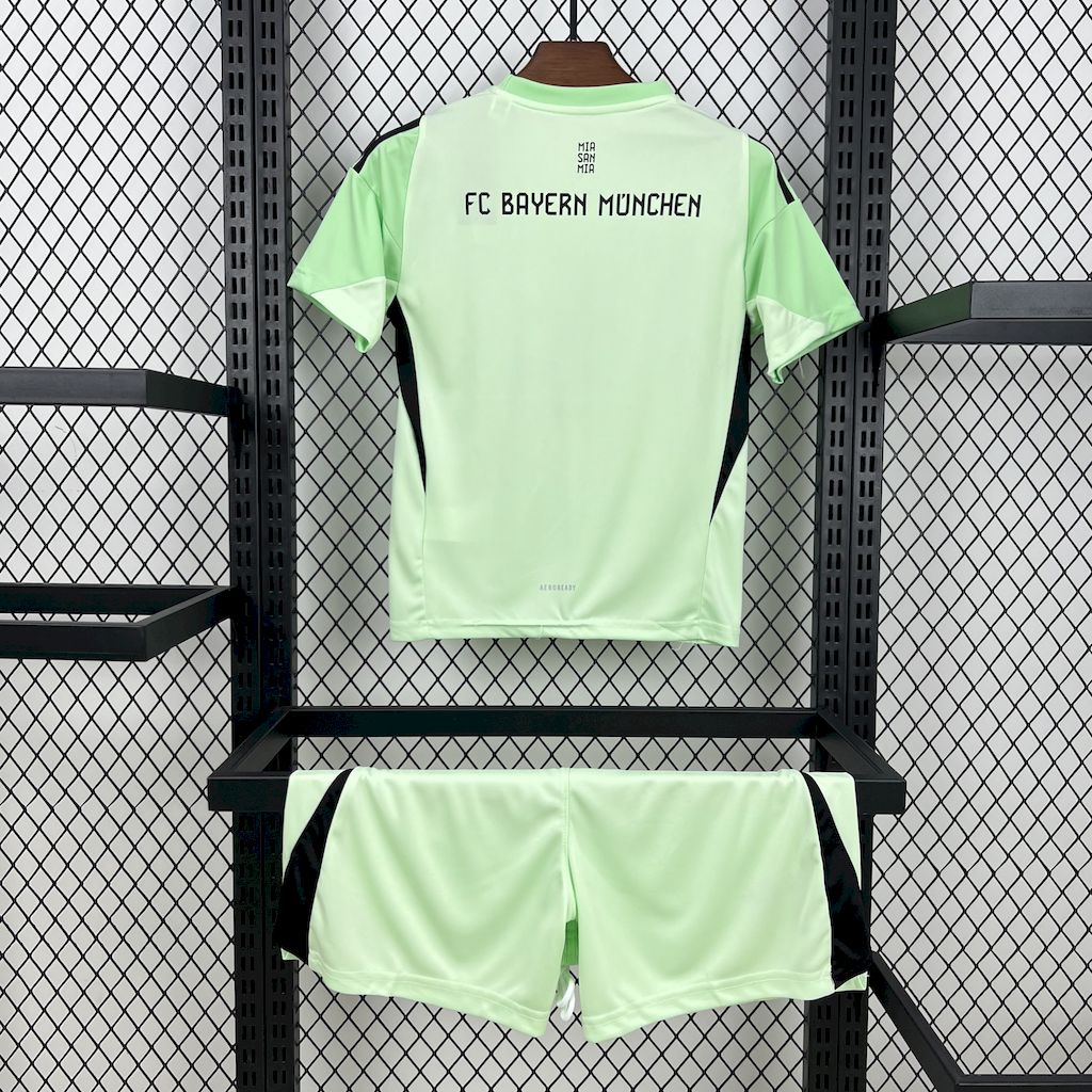 2025/2026 Bayern Munich Goalkeeper Green Kit for Kids (Kids Kit socks)