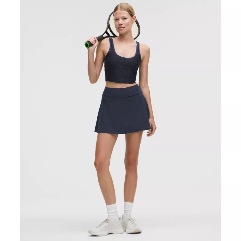 Lightweight High-Rise Tennis Skirt Stitched Logo