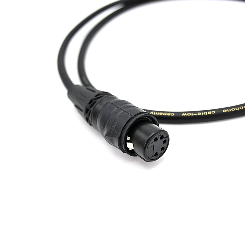 1m IP65 5 Pin DMX Lighting Control Cable 110 Ohm TR320-1-BLK