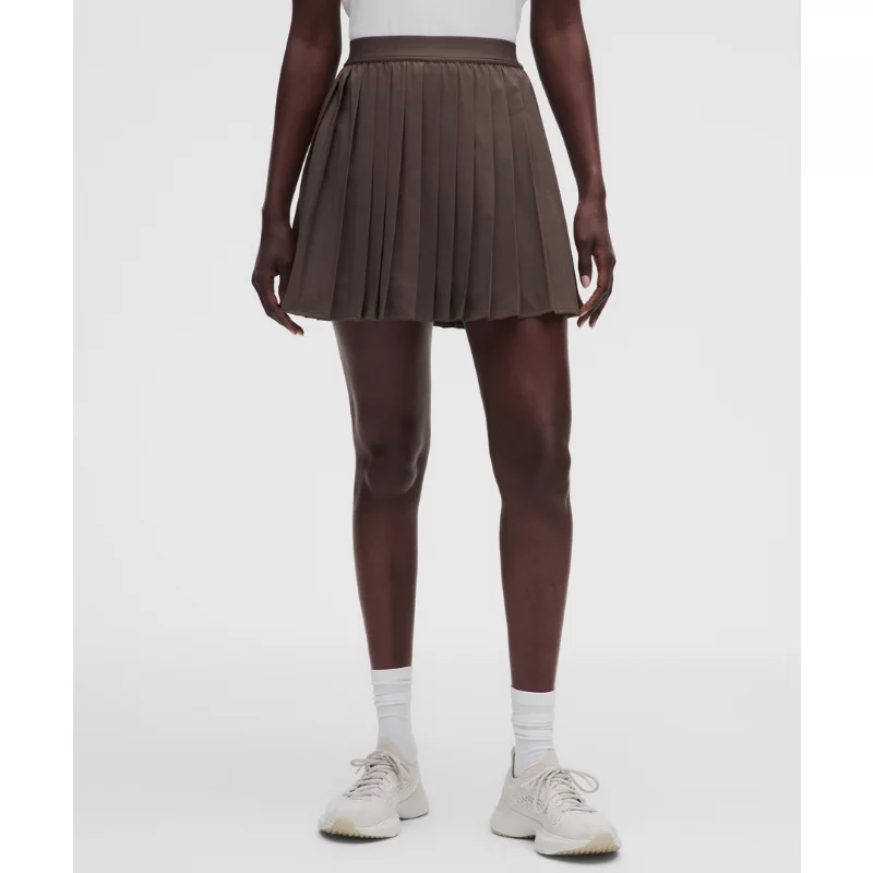 High-Rise Pleated Tennis Skirt Long