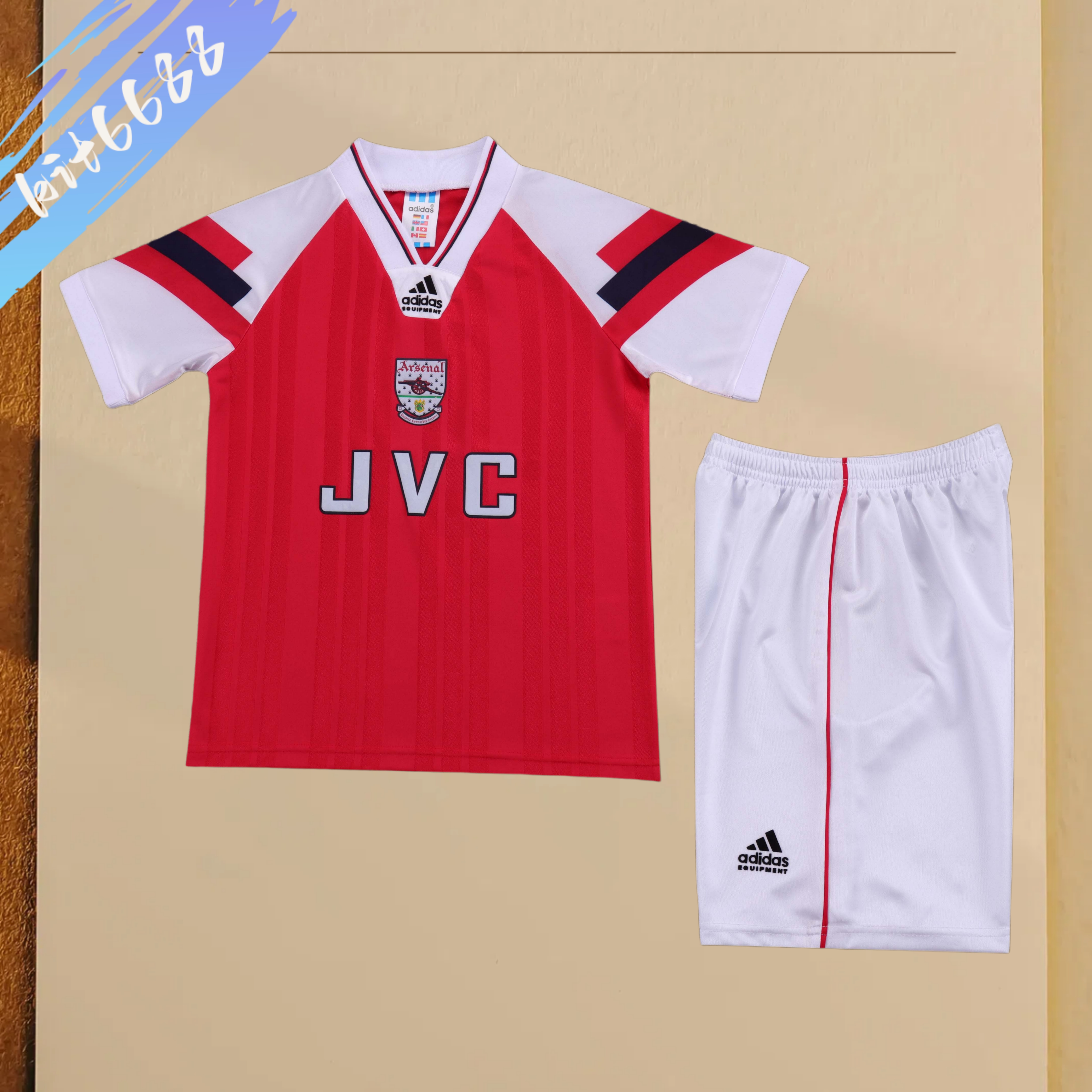 92/92 Arsenal Home Retro Football Shirt (Kids Kit)
