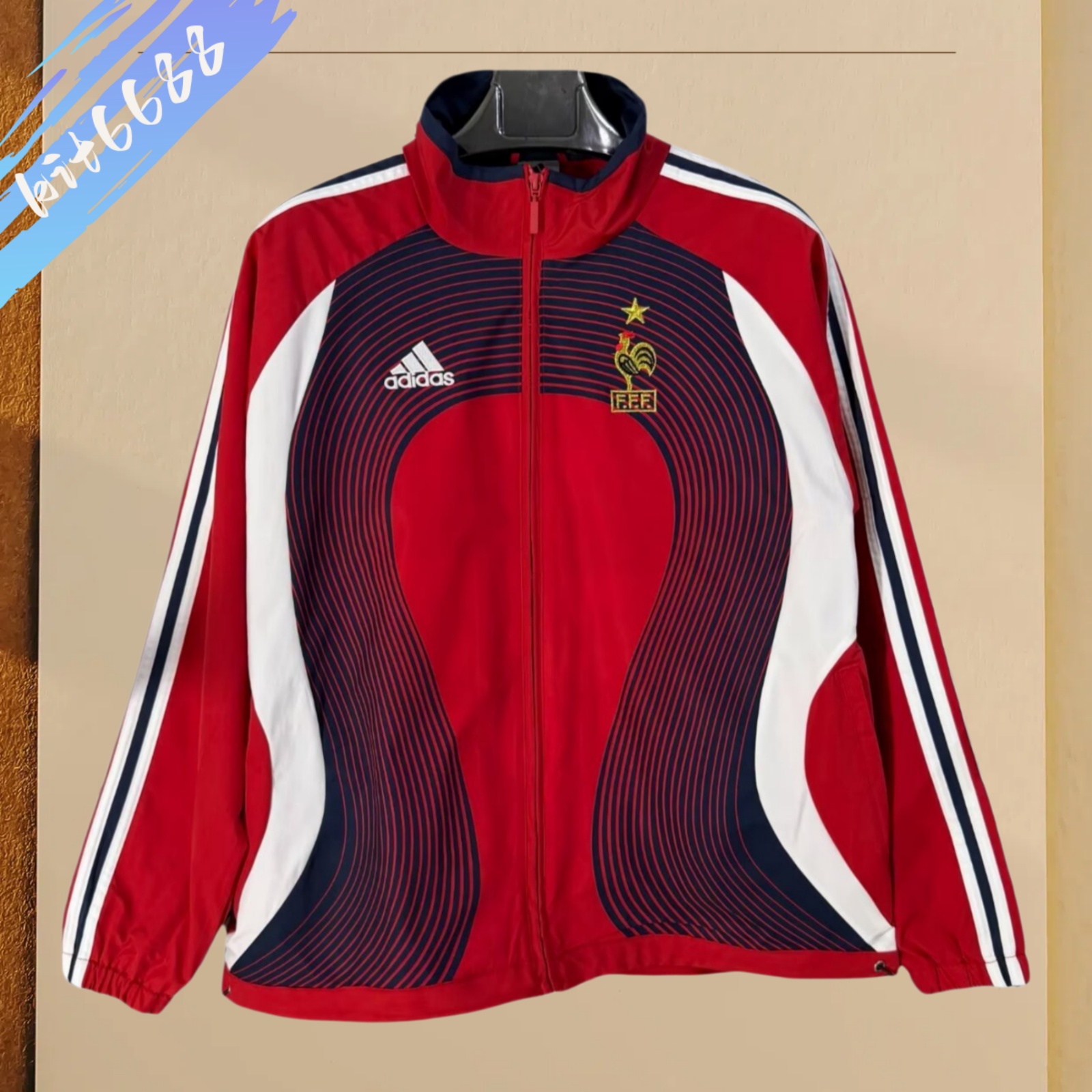 05/06 France Retro Windbreaker -  red