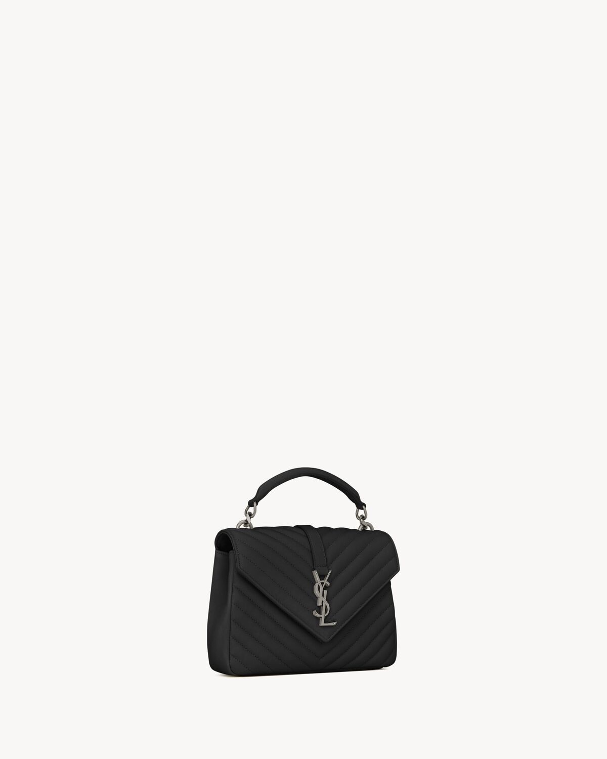 college medium in quilted leather BLACK