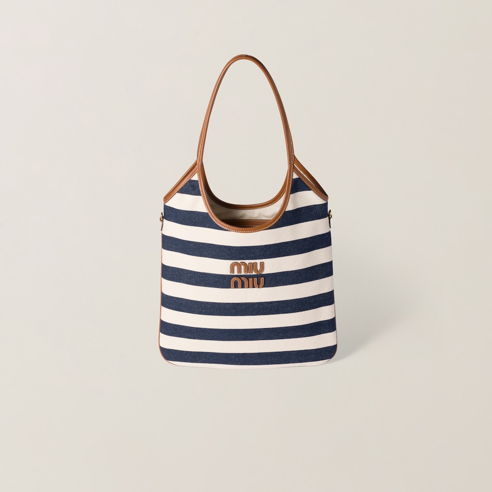 IVY canvas and leather bag Blue/Beige